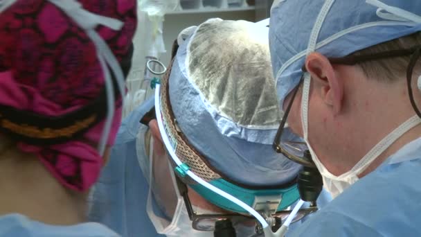 Surgical team focuses on surgery — Stock Video