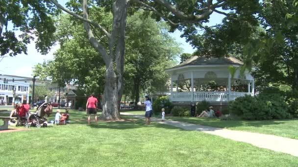 A gazebo in town park. (4 of 4) — Stock Video