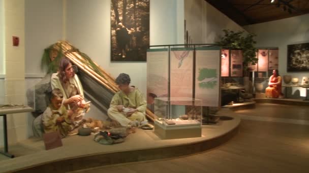 (1 из 2): Интерьер музея Института изучения американских индейцев. ) — стоковое видео