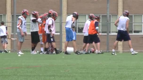 Goys Lacrosse Team beim Training — Stockvideo