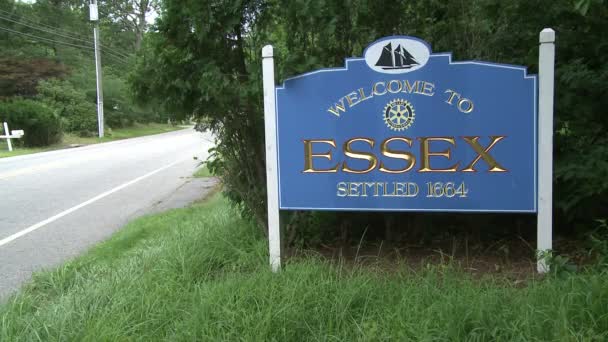 Bienvenido al signo de Essex — Vídeos de Stock