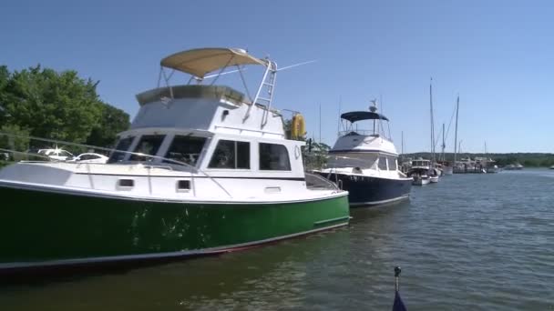 Luxurious boats on the bay (12 of 15) — Stock Video