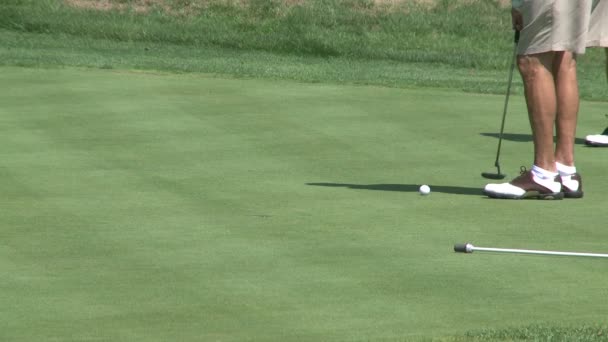 Golfistas poniendo — Vídeo de stock