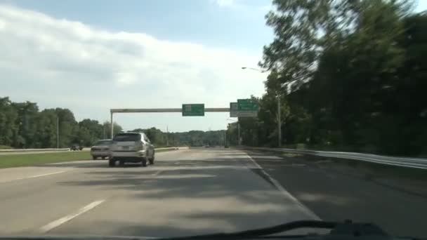 Passagier weergave van het rijden op snelweg (1 van 2) — Stockvideo