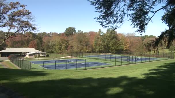 Canchas de tenis (1 de 2 ) — Vídeo de stock