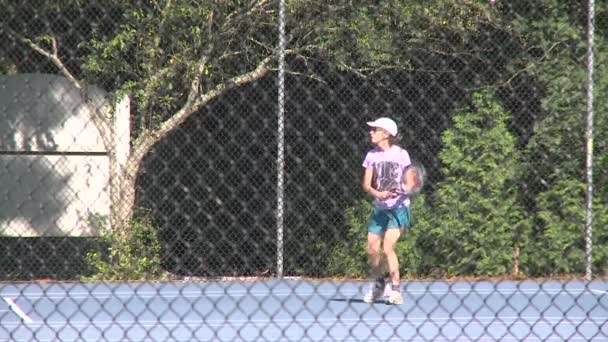 Tenis (1 / 1 iskambil kadın) — Stok video