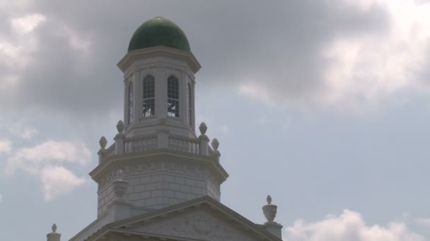 Cupola verde antico e bianca (2 di 3 ) — Video Stock