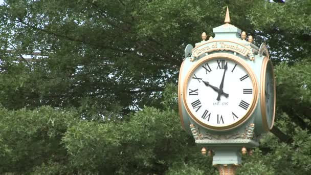 Reloj en la ciudad de Trumbull (1 de 2 ) — Vídeo de stock