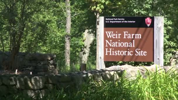 Weir Farm Sitio histórico nacional (2 de 2 ) — Vídeos de Stock