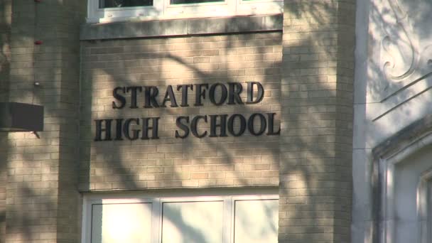 Escola secundária de Stratford — Vídeo de Stock