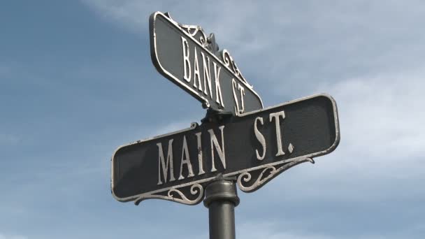Vintage Main Street segno (1 di 1 ) — Video Stock
