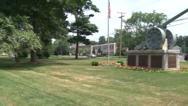 Memorial de guerra em Connecticut (1 de 2 ) — Vídeo de Stock