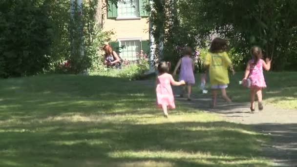 Niños jugando al aire libre (3 de 3 ) — Vídeo de stock