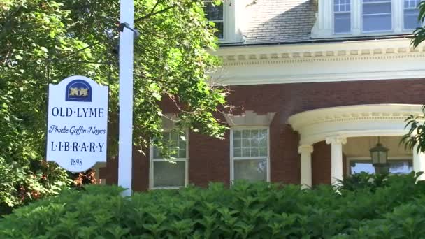 Biblioteca da Cidade em Bronxville — Vídeo de Stock