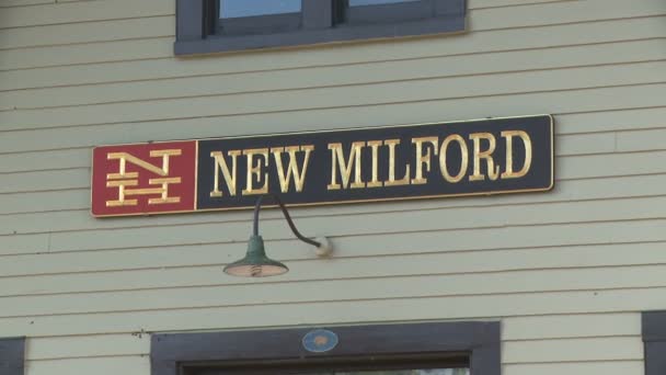 New Milford staden byggnad (3 av 3) — Stockvideo