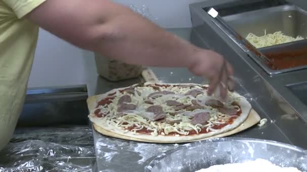 Νόστιμη πίτσα καθιστώντας (8 από 10) — Αρχείο Βίντεο