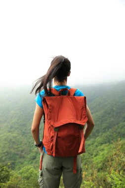 kadın yüzünden Dağ Manzaralı 