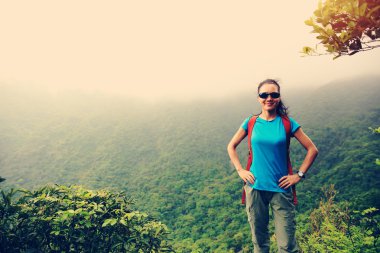 kadın yüzünden Dağ Manzaralı 