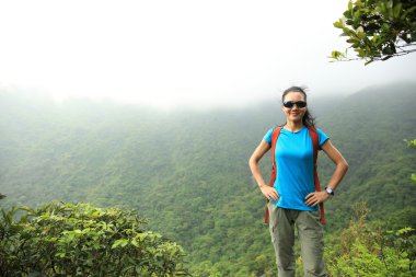 kadın yüzünden Dağ Manzaralı 