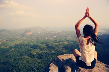 Yoga kadın Mountain 