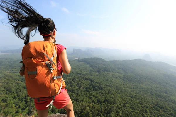 Successful woman hiker — Stock Photo, Image