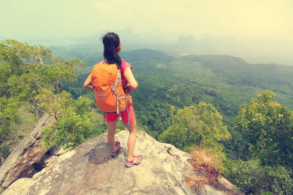 Mujer exitosa excursionista —  Fotos de Stock