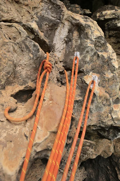Rock climbing ropes — Stock Photo, Image