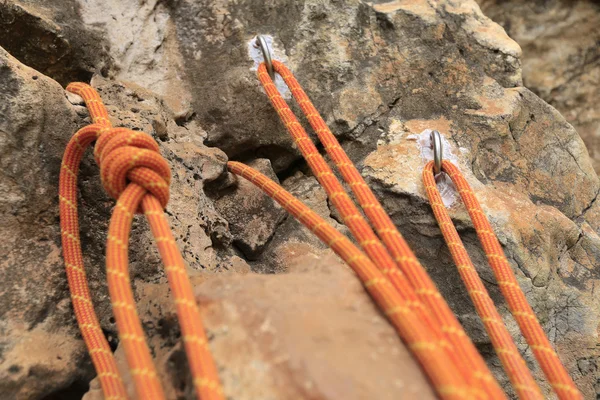 Rock climbing ropes — Stock Photo, Image