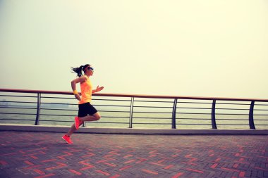asian woman runner clipart