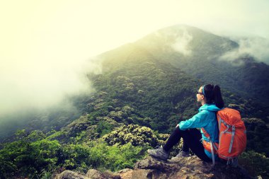 kadın backpacker Hiking