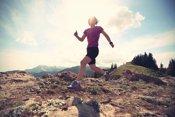 Zdravá mladá žena stezka běžec — Stock fotografie