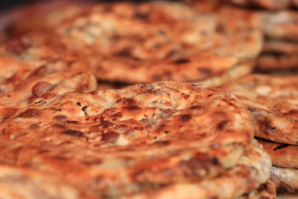 Primer Plano Los Bollos Rellenos Tostados Tradicionales Kaobaobi Mercado Xinjiang — Foto de Stock