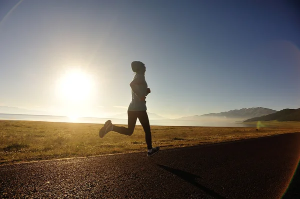 Fitness woman running — Stock Photo, Image