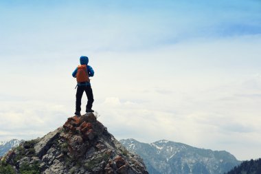 kadın backpacker Hiking