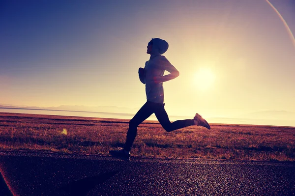 Fitness woman running — Stock Photo, Image