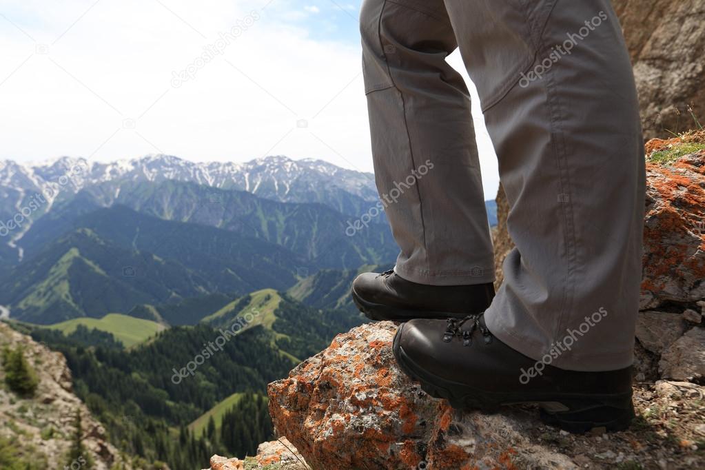 woman backpacker hiking