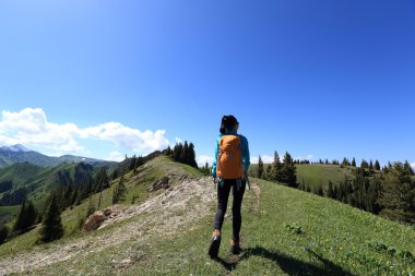 kadın backpacker Hiking