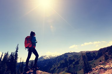 kadın backpacker Hiking