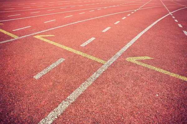 Pista de corrida no estádio — Fotografia de Stock