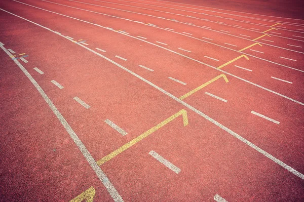Pista para correr en el estadio — Foto de Stock
