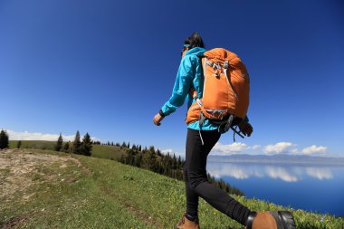 kadın backpacker Hiking