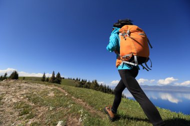 kadın backpacker Hiking