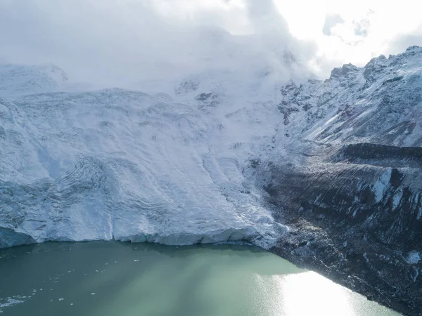 Вид Згори Лагуну Льодовика Тибеті Китай — стокове фото