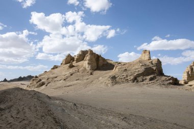 Çin 'in batısındaki yardang arazisi