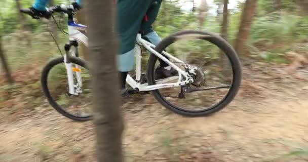 Junge Radfahrerin — Stockvideo