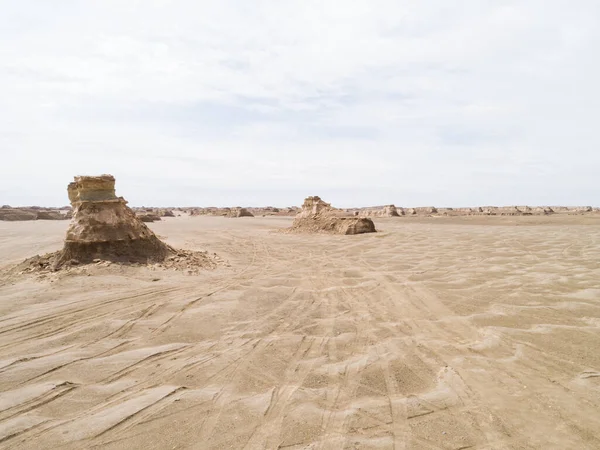 Yardang Landschaft Westen Chinas — Stockfoto