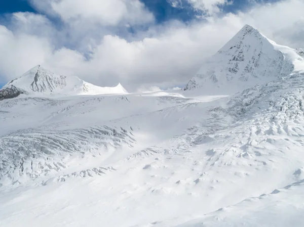 Αεροφωτογραφία Του Παγετώνα Απολιθωμάτων Στο Θιβέτ Κίνα — Φωτογραφία Αρχείου