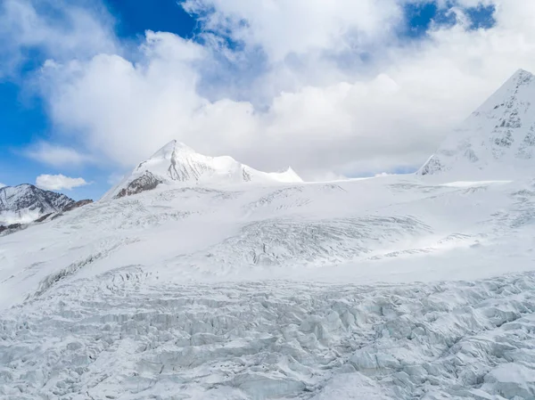 Letecký Pohled Fosilní Ledovec Tibetu Čína — Stock fotografie