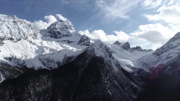 Vista Aérea Laguna Glaciar Tíbet China — Vídeo de stock