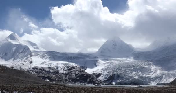 Veduta Aerea Della Laguna Dei Ghiacciai Tibet Cina — Video Stock